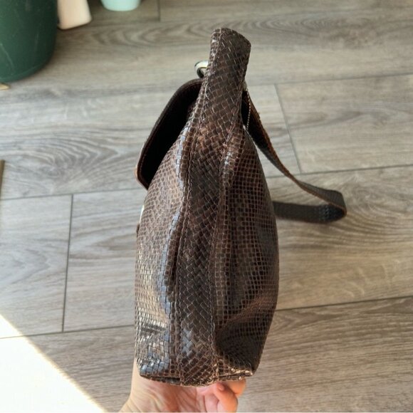 Calonge Brown Braided Leather Tote Bag - Picture 5 of 16